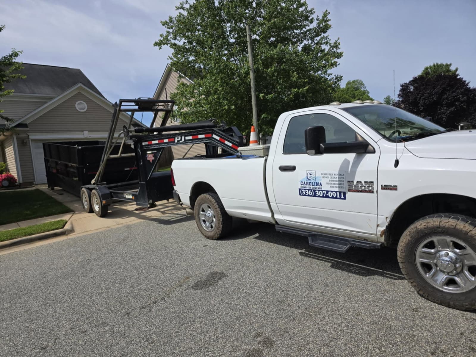 Driveway Friendly Dumpster Rental in Greensboro